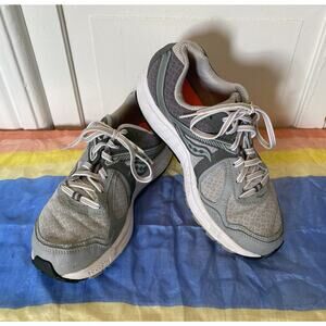 Saucony Cohesion 10 White Gray Running Shoes Women's Size 9W Wide S15362-10